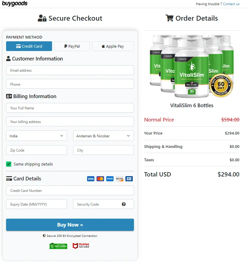 VitaliSlim-order-page